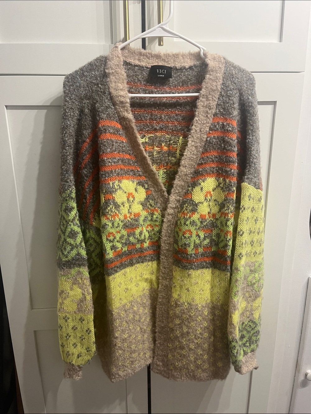 Vici Ferrell Printed Open Front Cardigan
